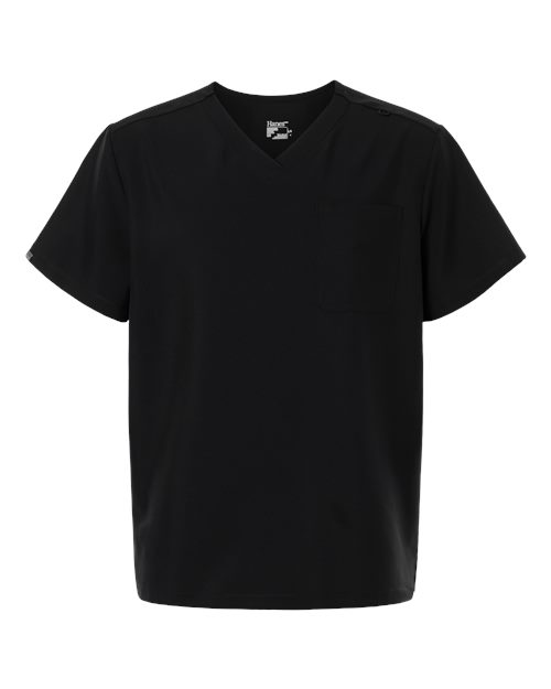 Hanes Men's V-Neck 1 Pocket Scrub Top-1