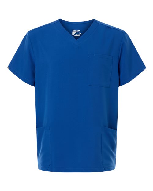 Hanes Men's V-Neck 3 Pocket Scrub Top-1