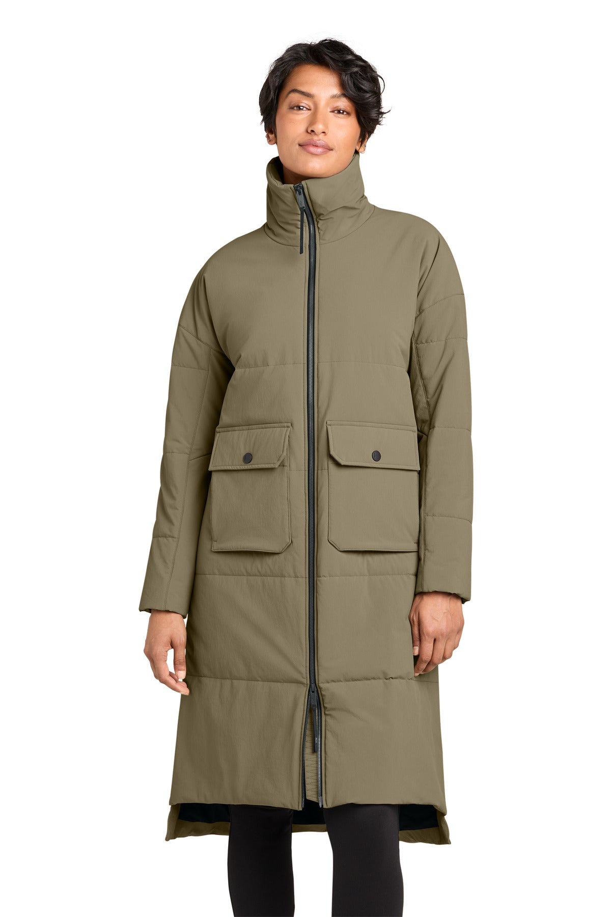 MiiR Women'sMiiR Sashiko Stretch Puffy Long Jacket MRAW445