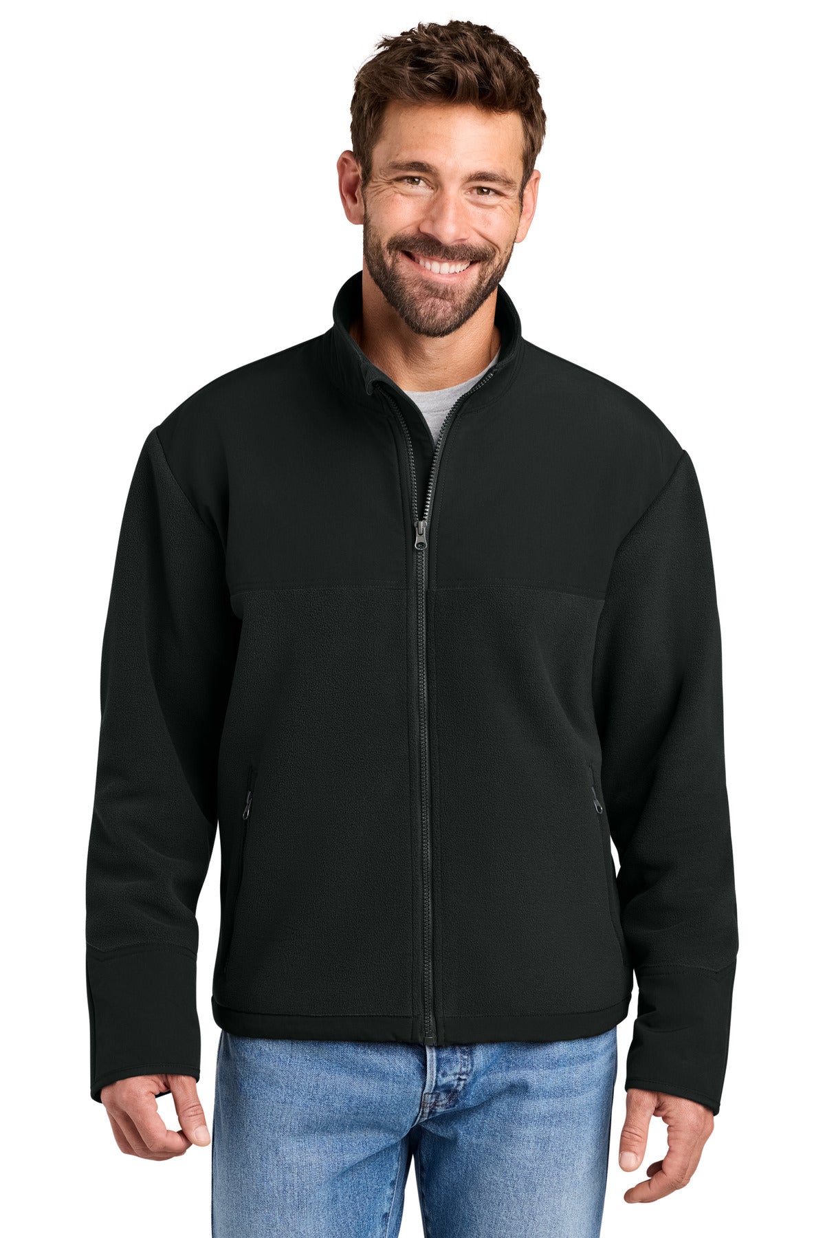 CornerStone Men's Fleece Overlay Jacket CSF750