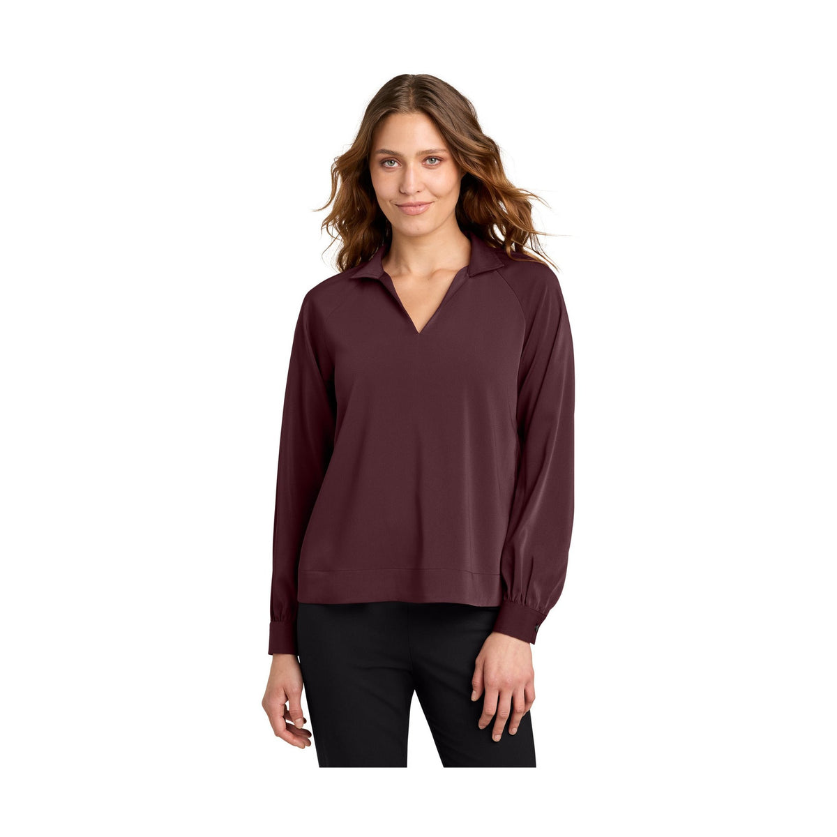 Mercer+Mettle Women's Long Sleeve Buttery Soft Popover Blouse MM2019