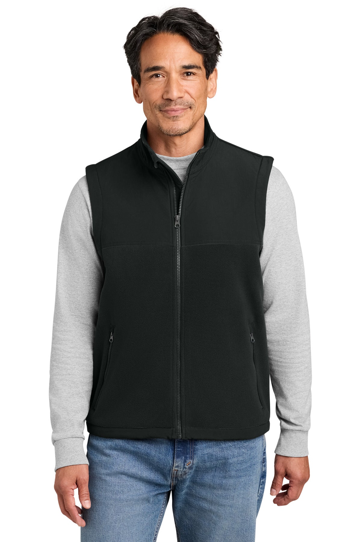 CornerStone Men's Fleece Overlay Vest CSF751