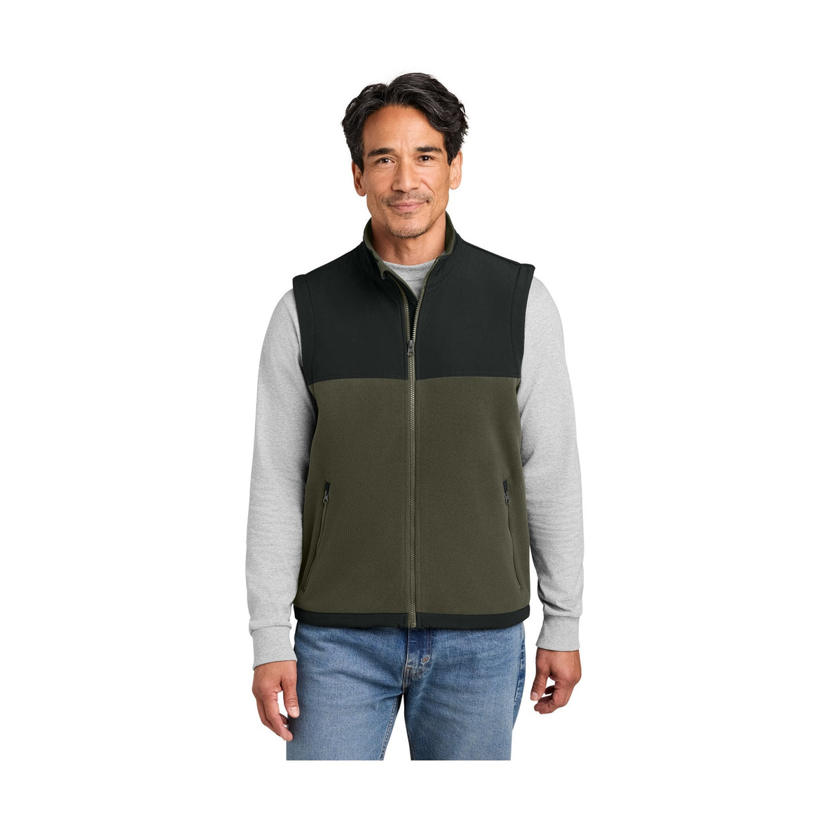 CornerStone Men's Fleece Overlay Vest CSF751