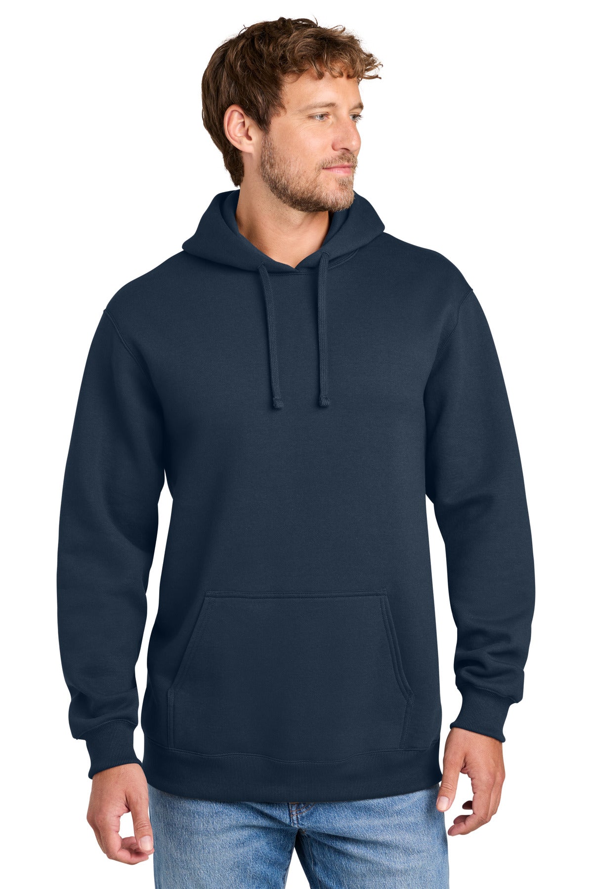 Port & Co Men's Foundation Fleece Pullover Hooded Sweatshirt PC107H