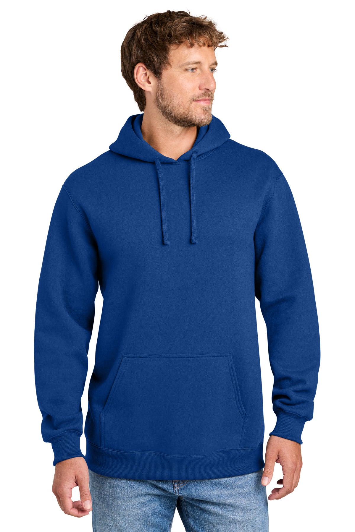 Port & Co Men's Foundation Fleece Pullover Hooded Sweatshirt PC107H