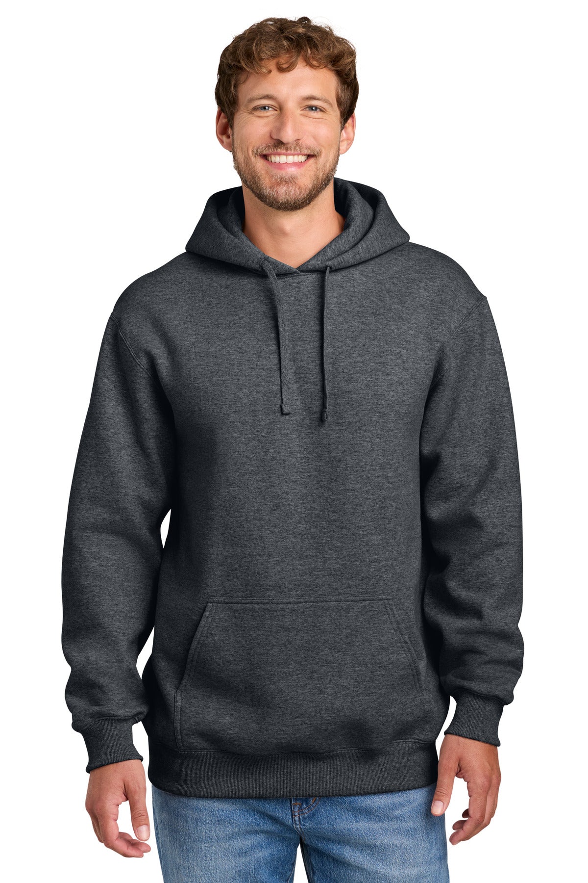 Port & Co Men's Foundation Fleece Pullover Hooded Sweatshirt PC107H
