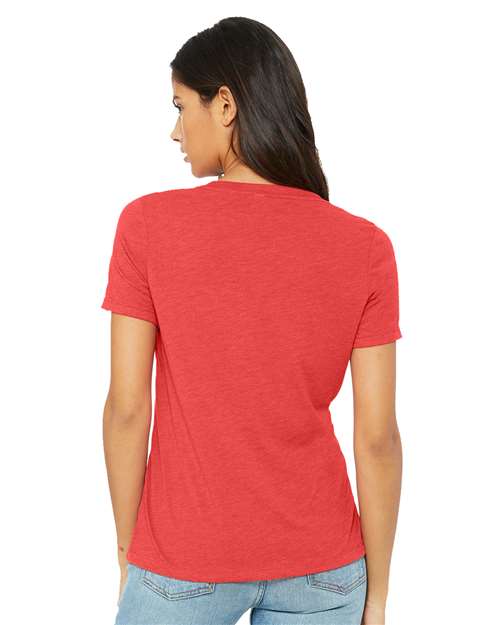 Bella + Canvas Women's Relaxed Triblend V-Neck Tee-3