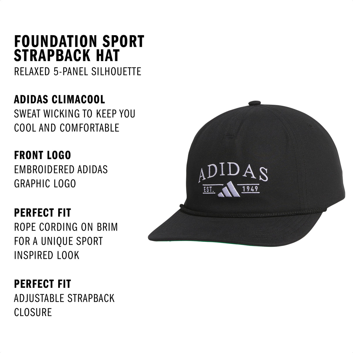 adidas Men's Foundation Sport Strapback Hat-2