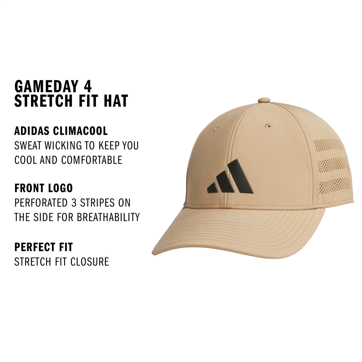 adidas Men's Gameday 4 Stretch Fit Hat-2