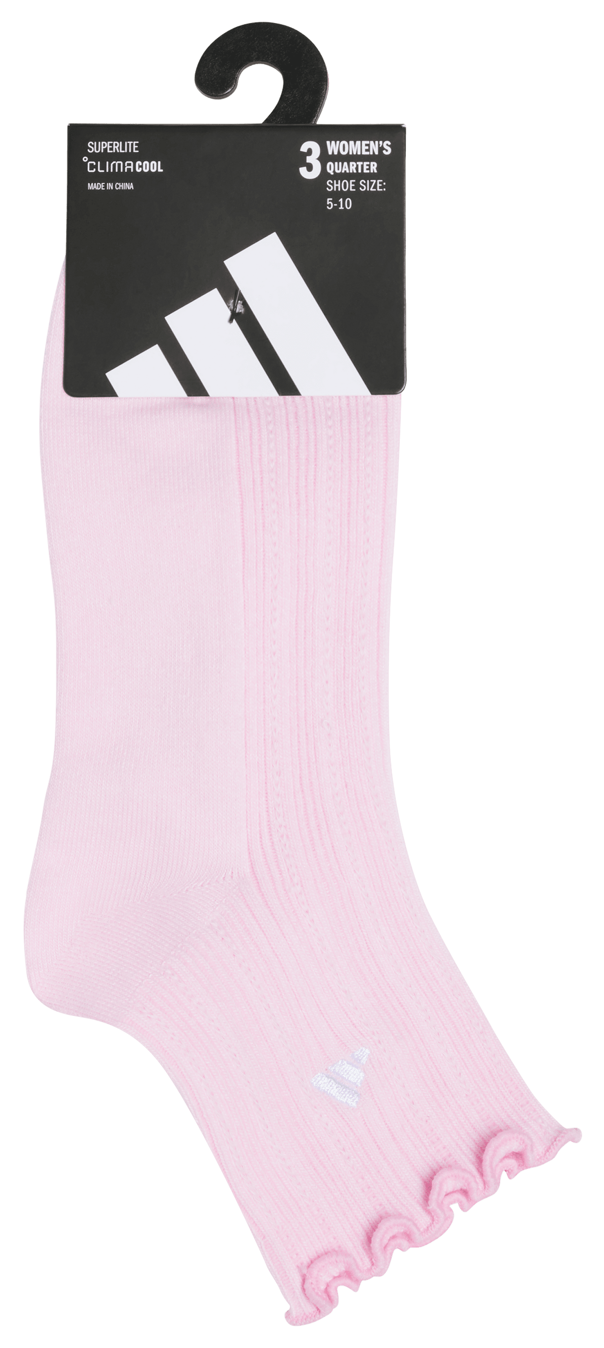 adidas Women's Performance Ruffle 3-Pack Quarter Sock-7