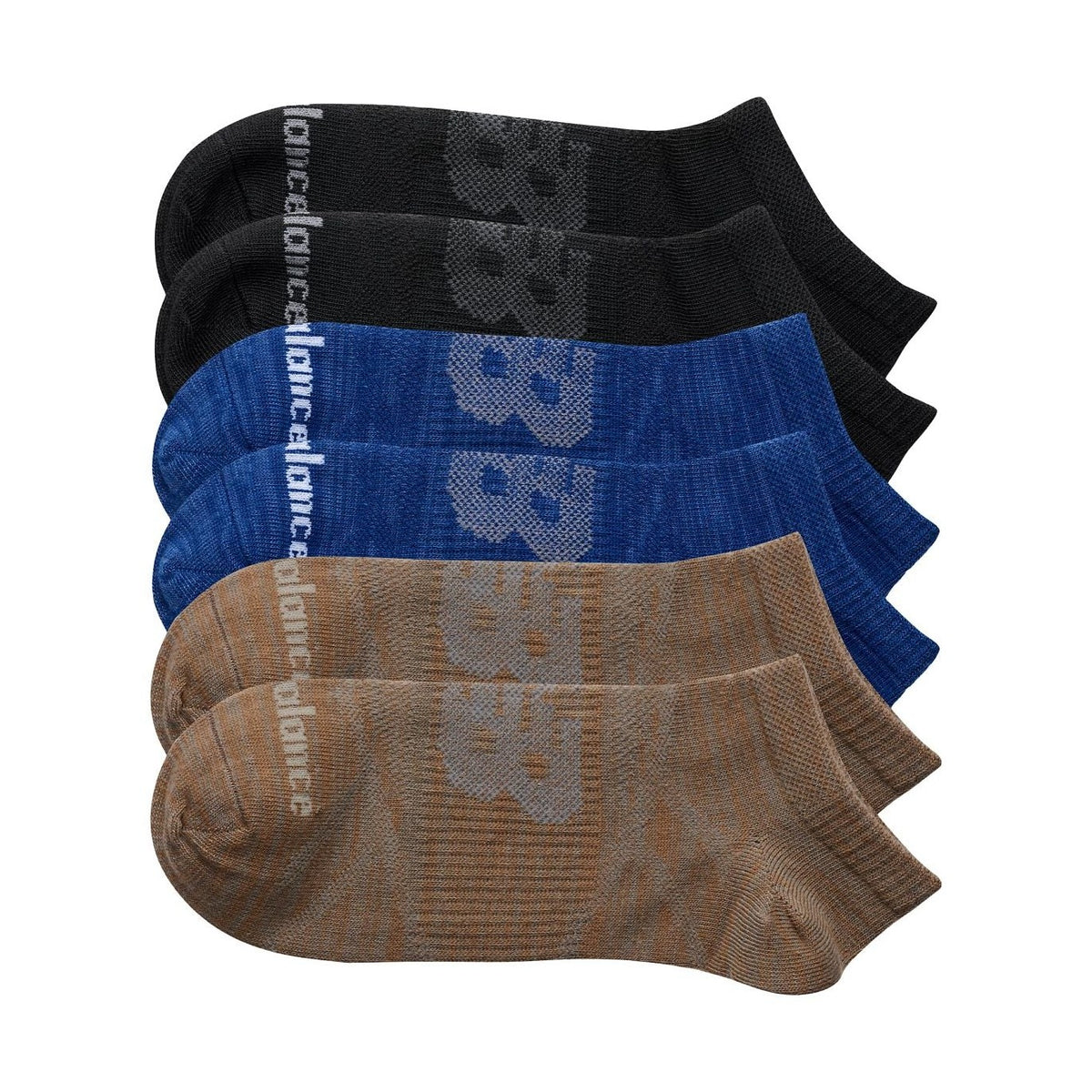 New Balance Flat Knit No Show Socks 6 Pack-2