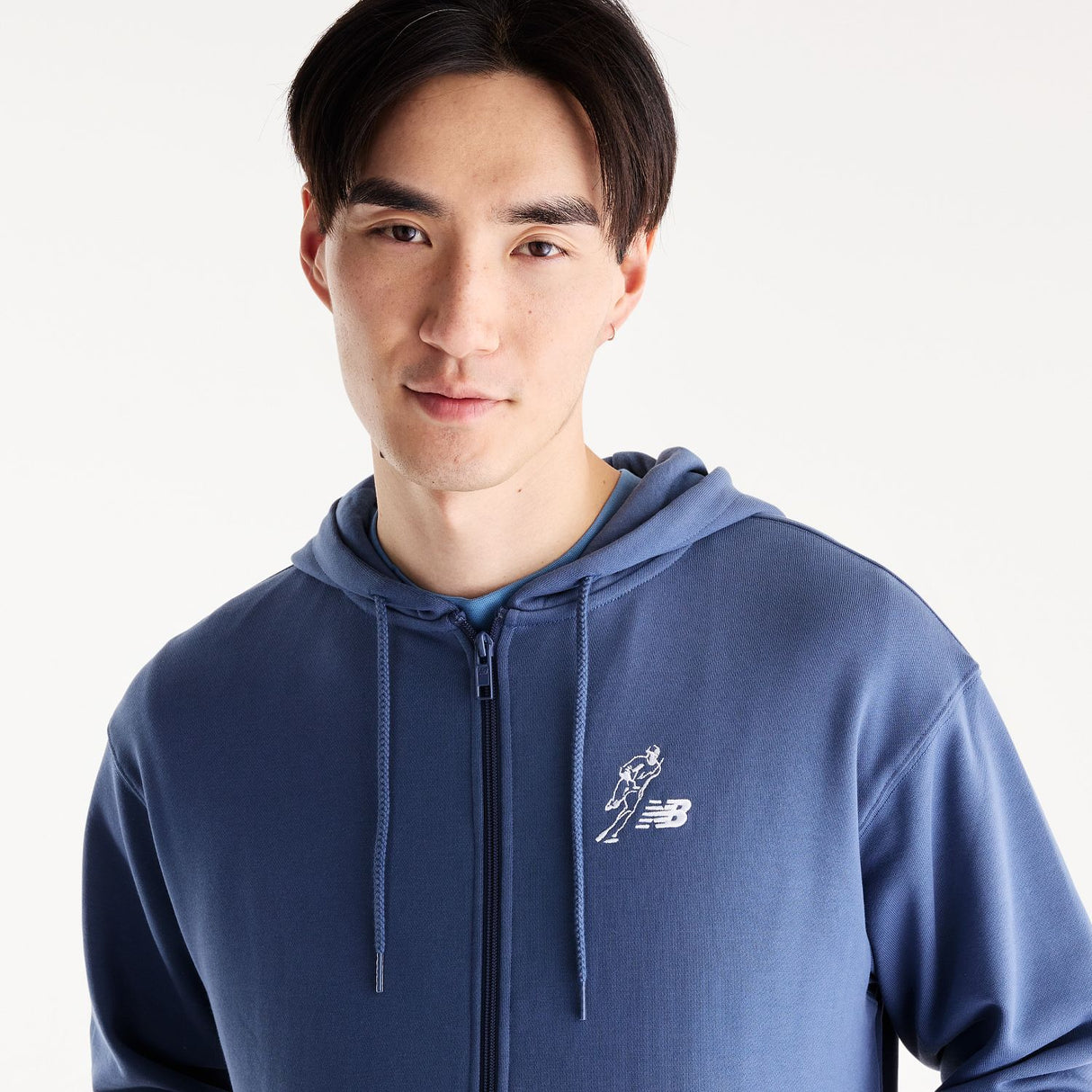 New Balance Men's Shohei Logo French Terry Full Zip Hoodie-3