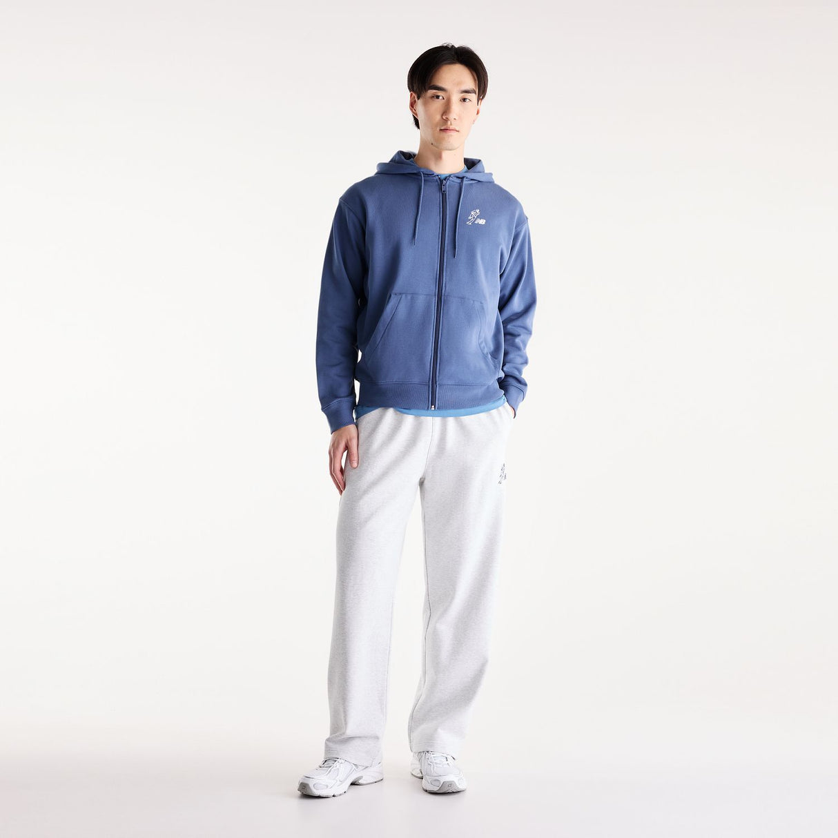 New Balance Men's Shohei Logo French Terry Full Zip Hoodie-5