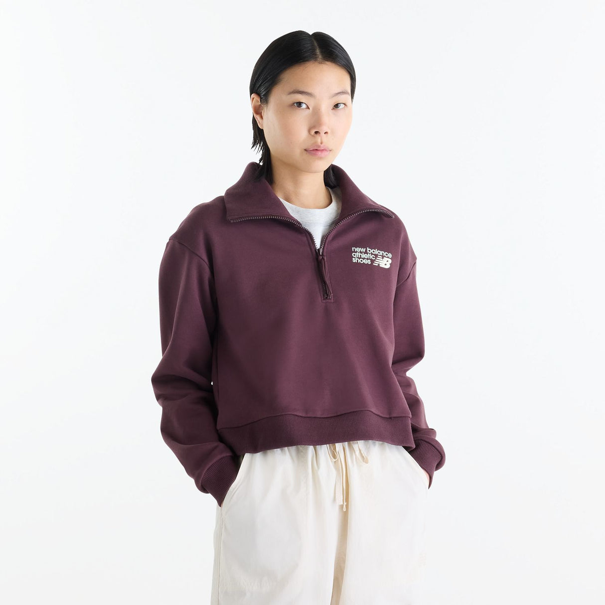 New Balance Women's Athletics Premium Logo Half Zip-1