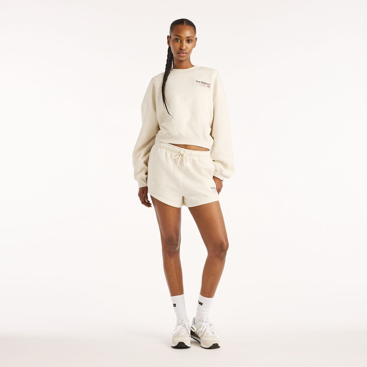 New Balance Women's Trackside Fleece Crew-5