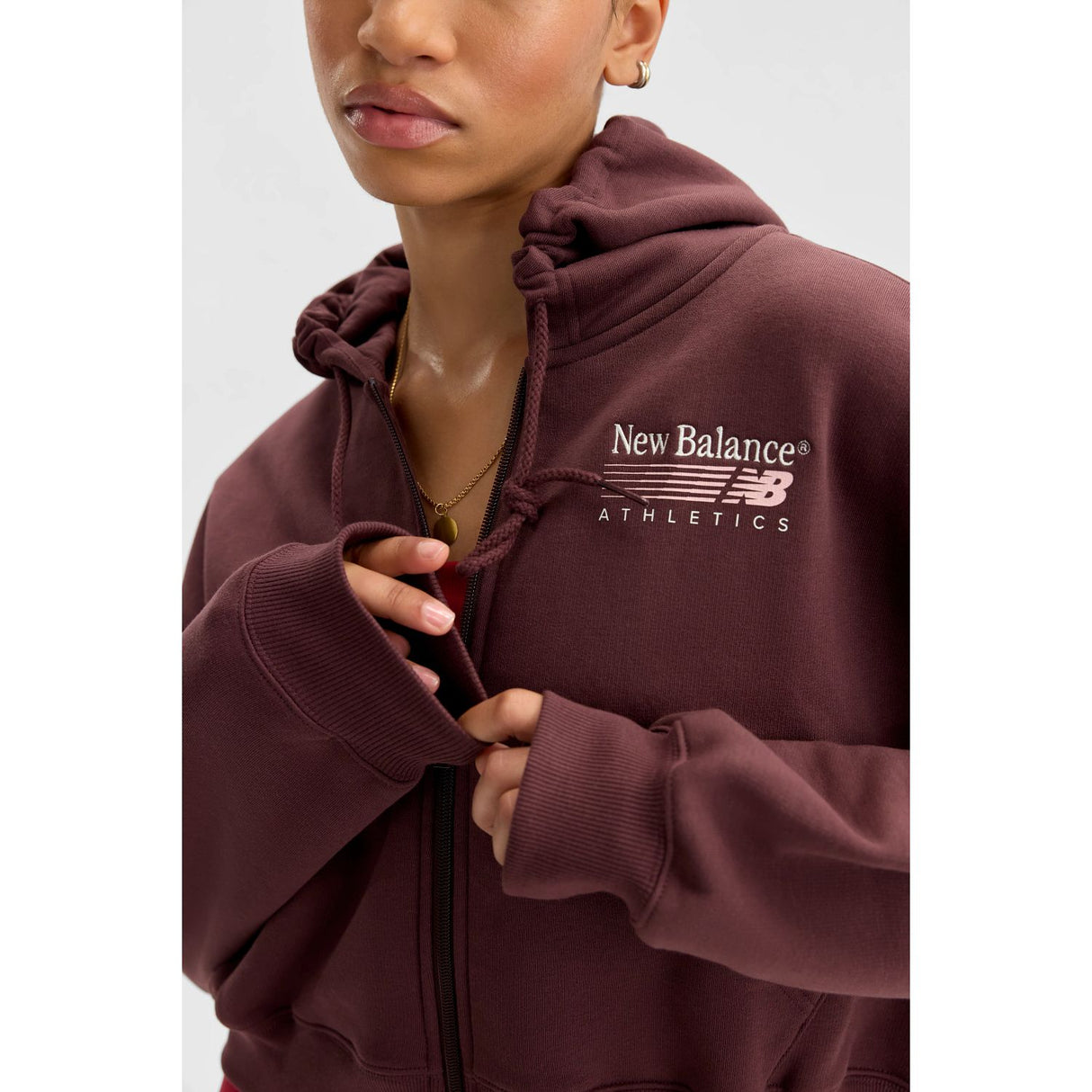 New Balance Women's Trackside Fleece Full Zip-1
