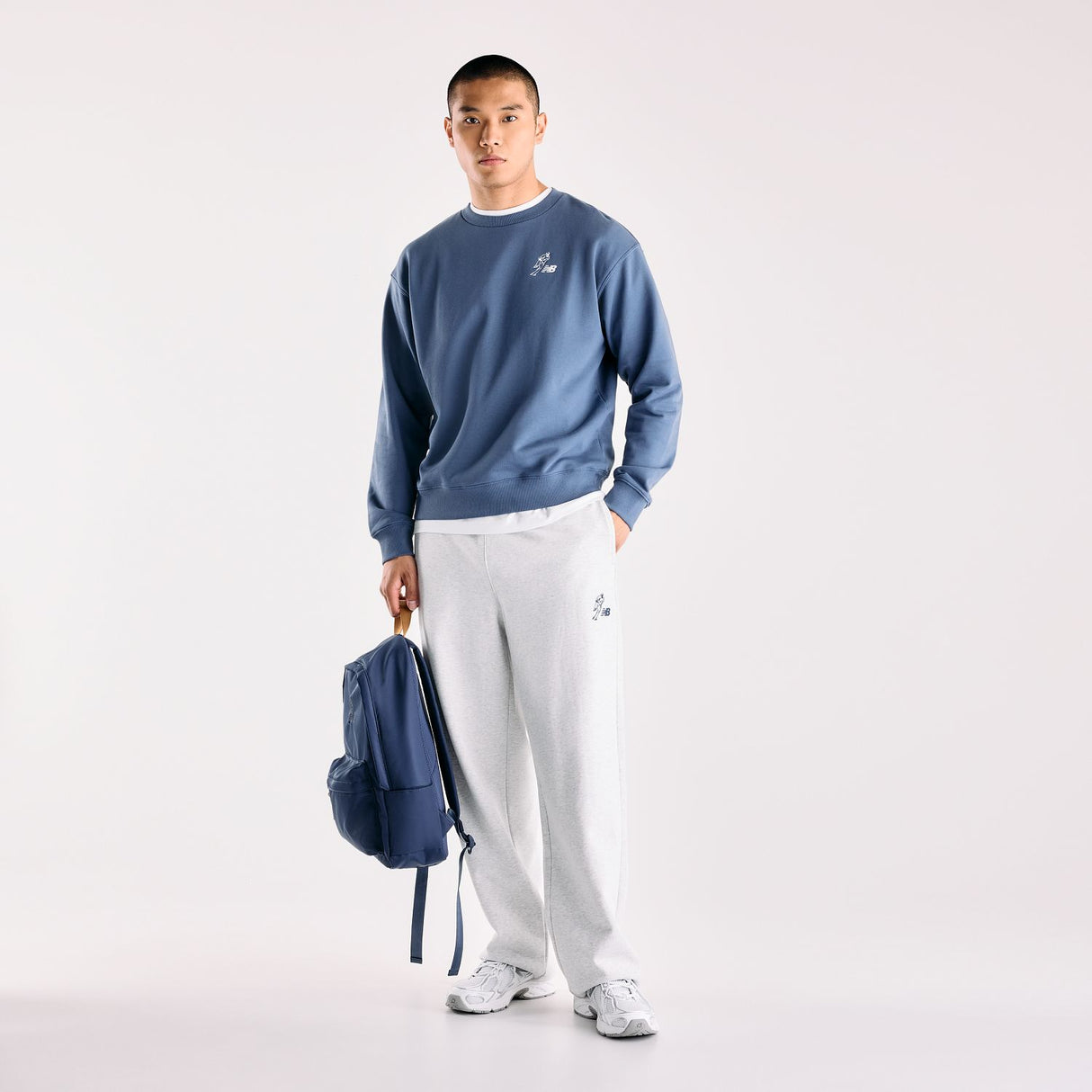 New Balance Men's Shohei Logo French Terry Crewneck-5