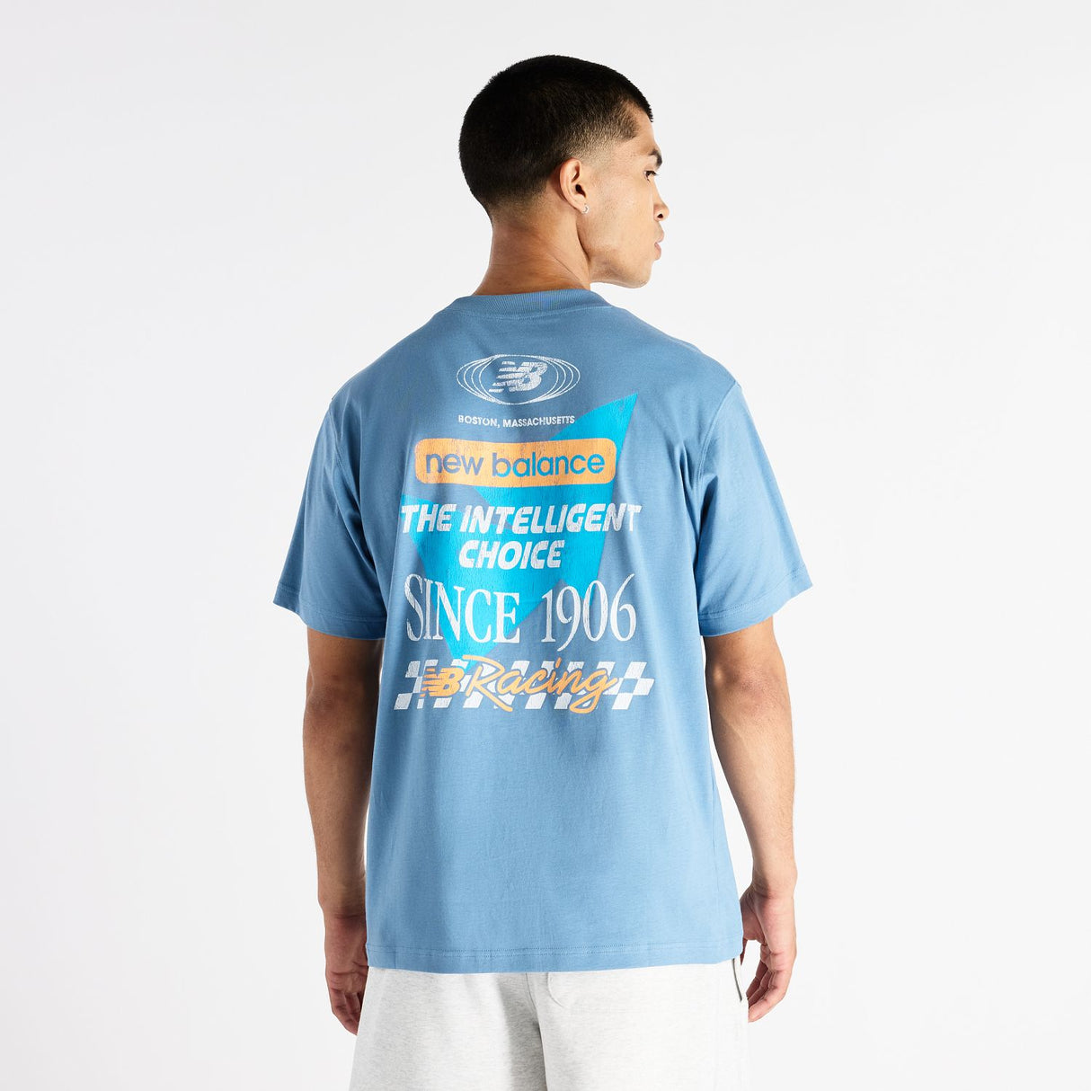 New Balance Men's Racing Stripes Intelligent Choice T-Shirt-2