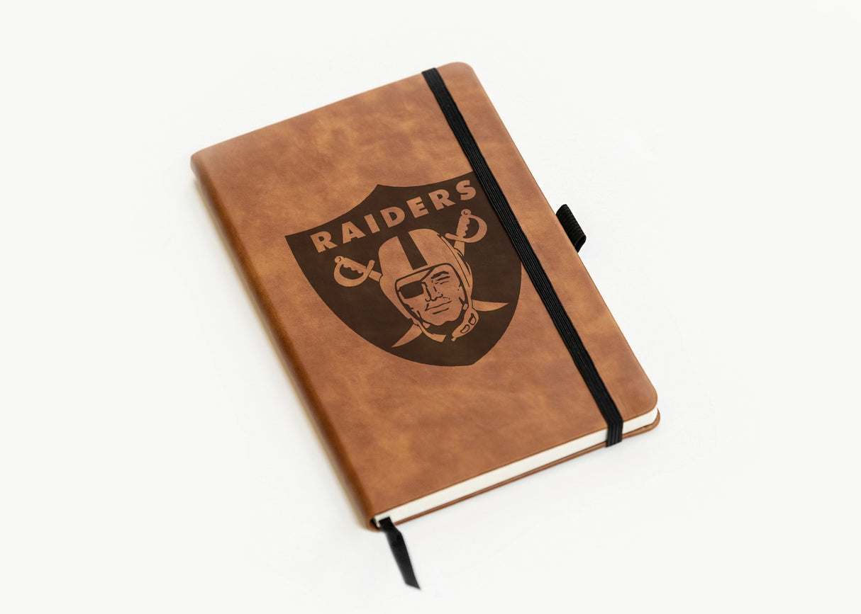 Rico Industries NFL Las Vegas Raiders Brown - Primary Laser Engraved Small Notepad-2
