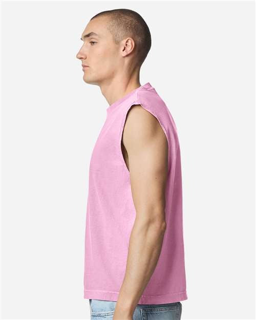 American Apparel Men's Heavyweight Cotton Garment-Dyed Mid-Length Muscle Tee-4