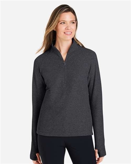 North End Women's Spirit Textured Quarter-Zip Pullover-3