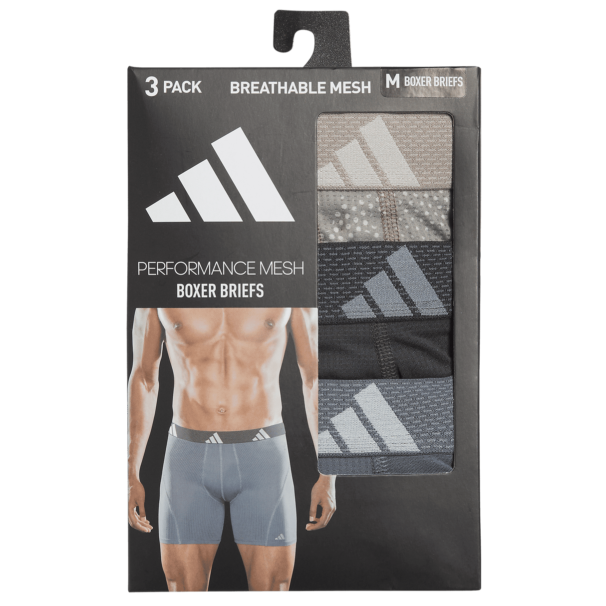 adidas Men's Performance Mesh Graphic 3-Pack Boxer Brief-10
