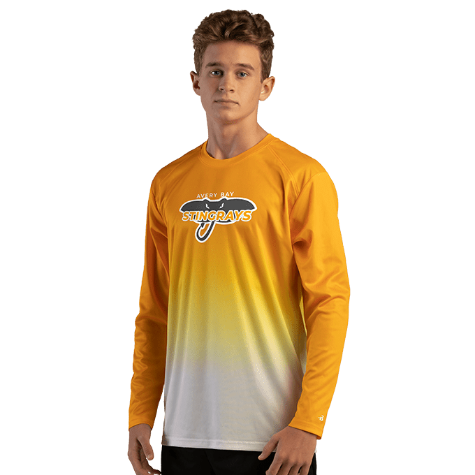 Badger Men's 4204 Ombre Long Sleeve T-Shirt
