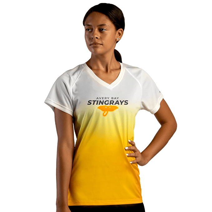 Badger 4207 Women's Ombre V-Neck Tee Womens Apparel Shirts & Tops