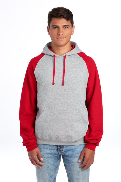 JERZEES Men's Nublend Colorblocked Raglan Hooded Sweatshirt 96C Mens Apparel Sweatshirts & Fleece