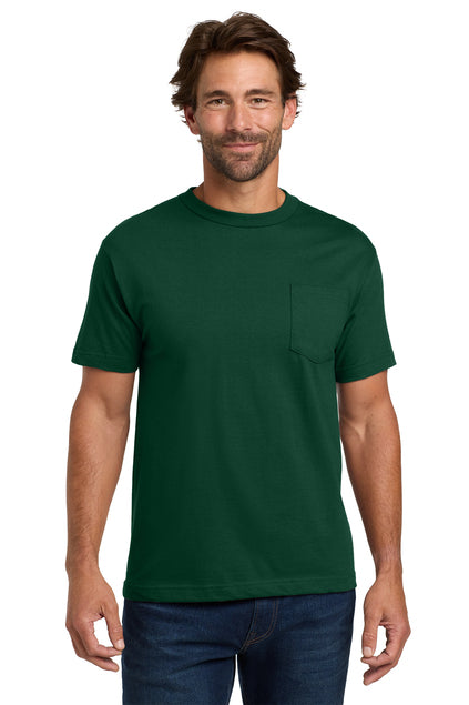 Hanes Men's Beefy-T 100% Cotton T-Shirt with Pocket 5190 Mens Apparel Shirts & Tops