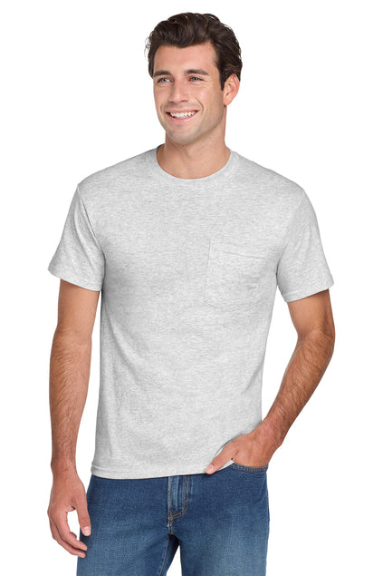 JERZEES Men's Dri-Power 50/50 Cotton/Poly Pocket T-Shirt 29MP Mens Apparel Shirts & Tops