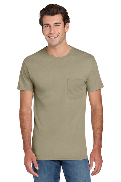 JERZEES Men's Dri-Power 50/50 Cotton/Poly Pocket T-Shirt 29MP Mens Apparel Shirts & Tops