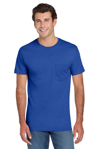JERZEES Men's Dri-Power 50/50 Cotton/Poly Pocket T-Shirt 29MP Mens Apparel Shirts & Tops