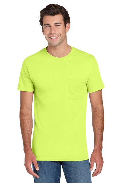 JERZEES Men's Dri-Power 50/50 Cotton/Poly Pocket T-Shirt 29MP Mens Apparel Shirts & Tops