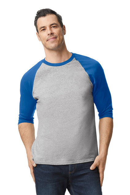 Gildan Men's Heavy Cotton 3/4-Sleeve Raglan T-Shirt 5700 Mens Apparel Shirts & Tops