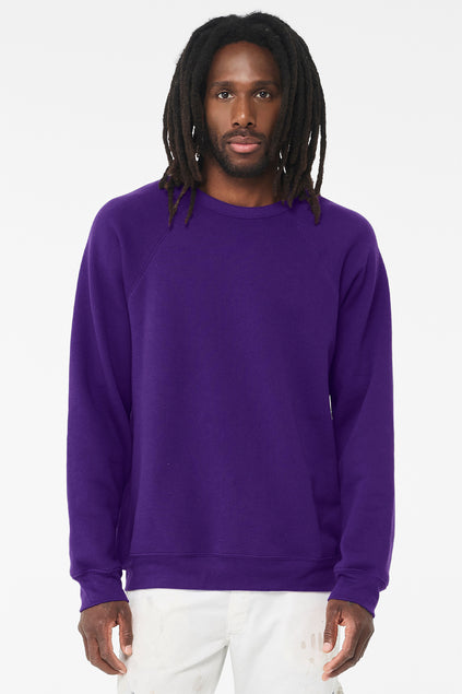 BELLA + CANVAS Unisex Sponge Fleece Raglan Sweatshirt BC3901 1/2 Mens Apparel Sweatshirts & Fleece