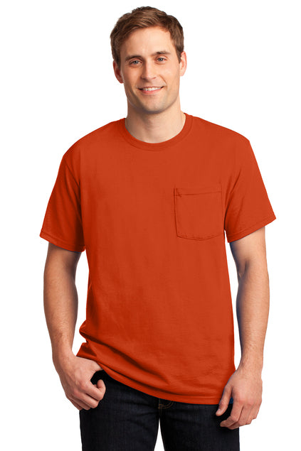JERZEES Men's Dri-Power 50/50 Cotton/Poly Pocket T-Shirt 29MP Mens Apparel Shirts & Tops