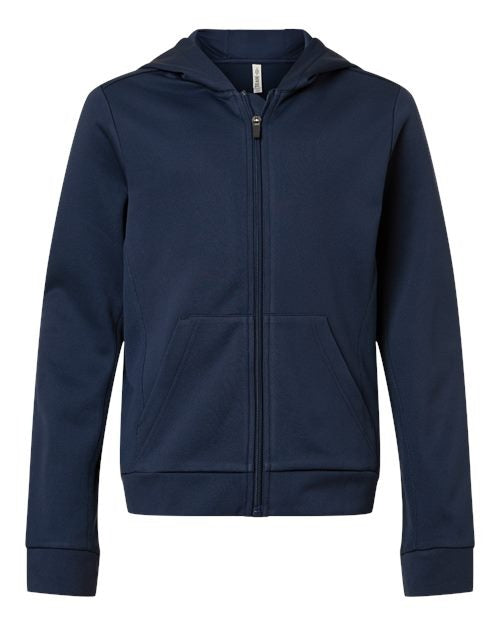 Team 365 Youth Squad Tech Fleece Hooded Full-Zip-1