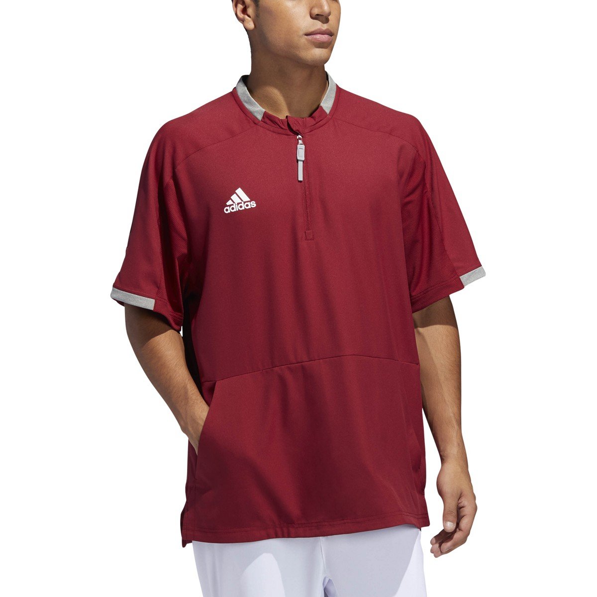adidas Men's Fielders Choice 2.0 Cage Baseball Jacket (XS, Burgundy)