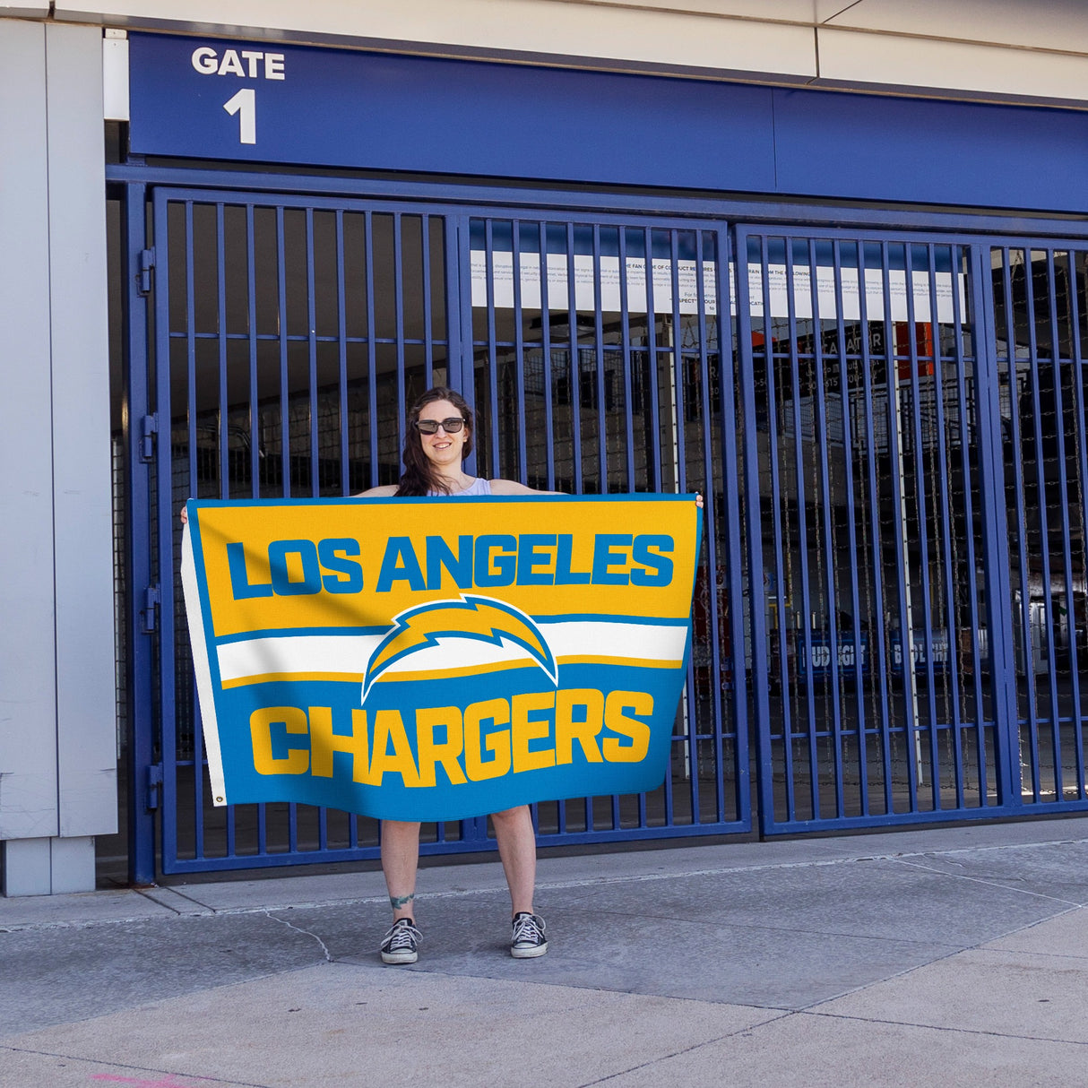 Rico Industries NFL Los Angeles Chargers Bold 3' x 5' Banner Flag-3