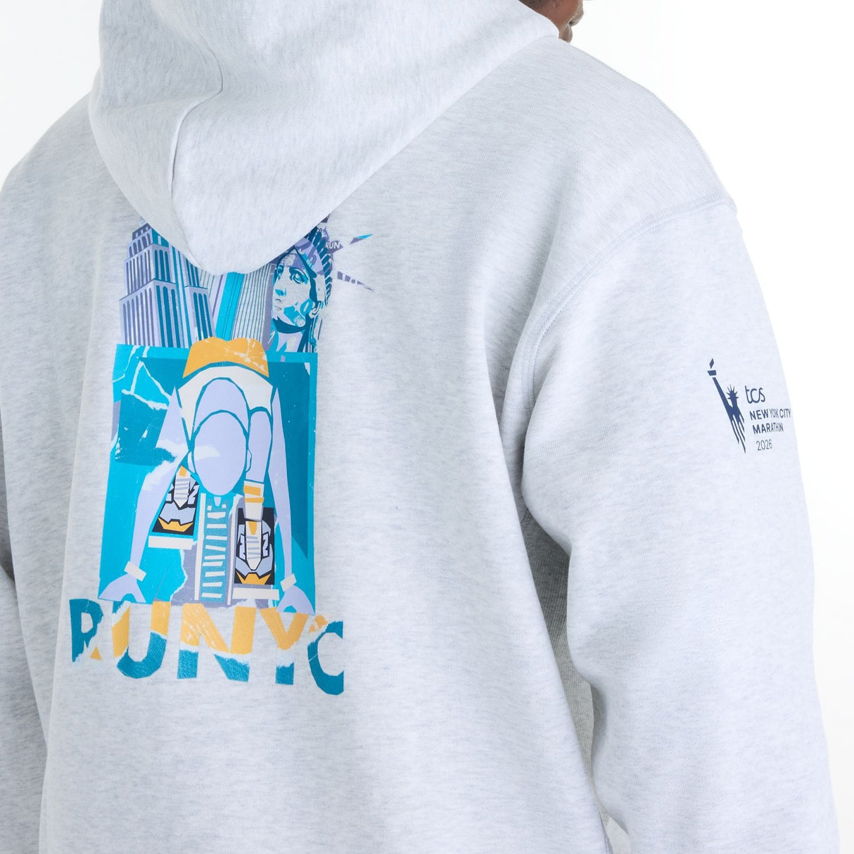 New Balance Men's NYC Marathon Athletics French Terry Graphic Hoodie-4