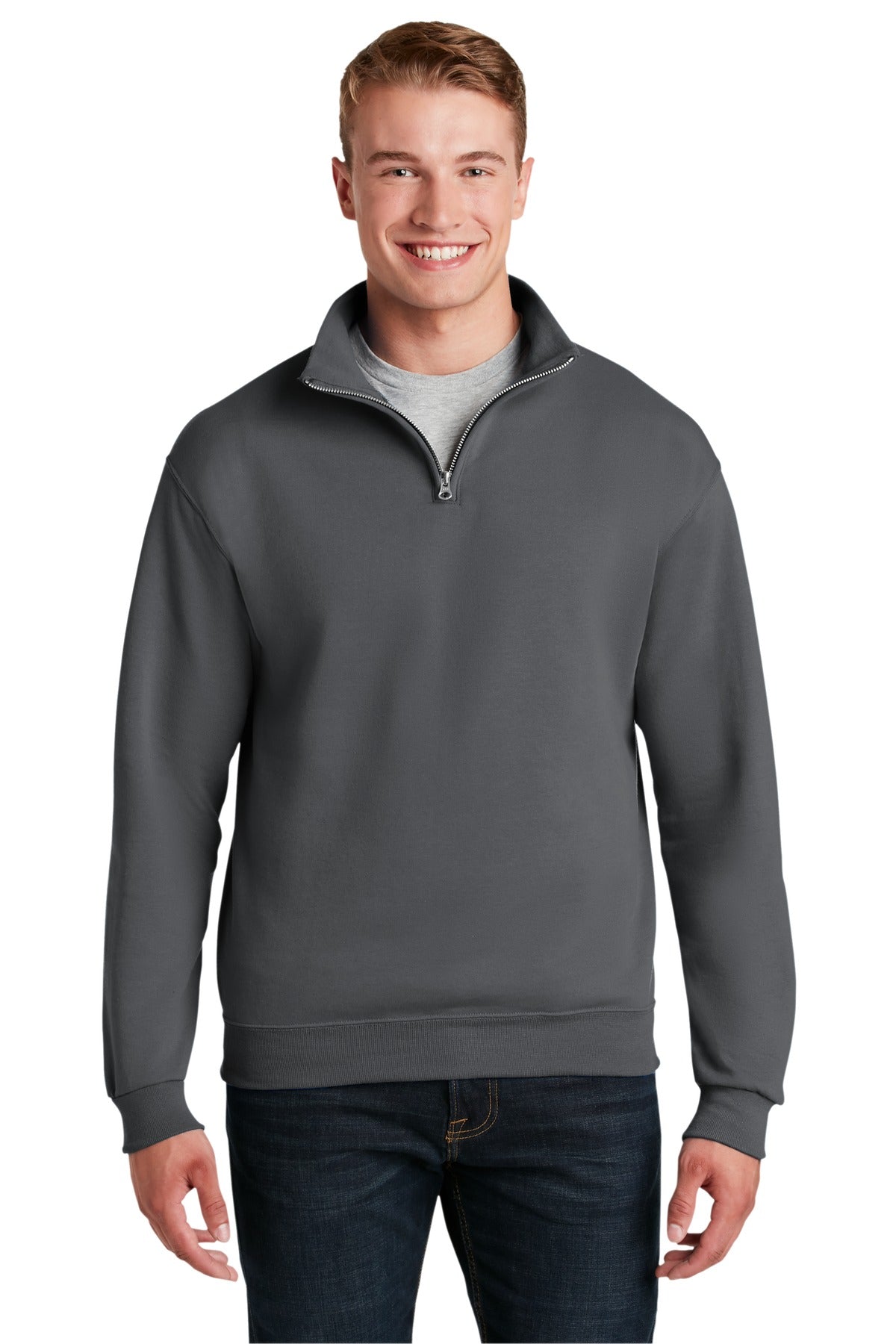 JERZEES Men's Nublend- Cadet Collar Quarter-Zip Sweatshirt Mens Apparel Sweatshirts & Fleece
