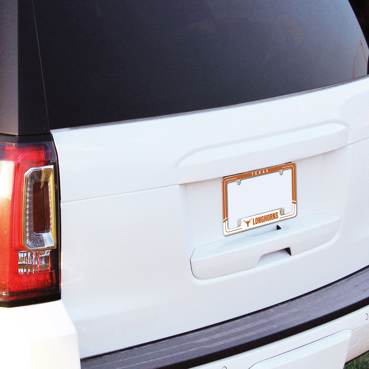 Rico Industries NCAA Texas Longhorns Two-Tone 12" x 6" Chrome License Plate Frame-3
