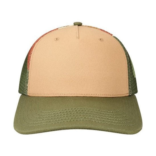 LOCALE Plain Front Five-Panel Trucker Cap-1