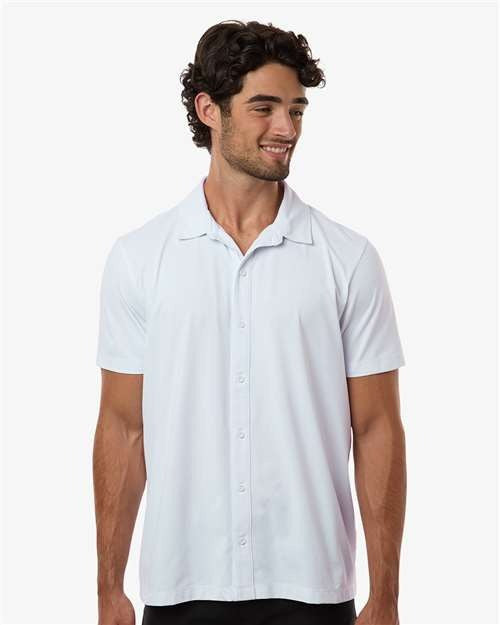 AllPro Men's Pro-Flex Sorona Button Down Short Sleeve Shirt-3