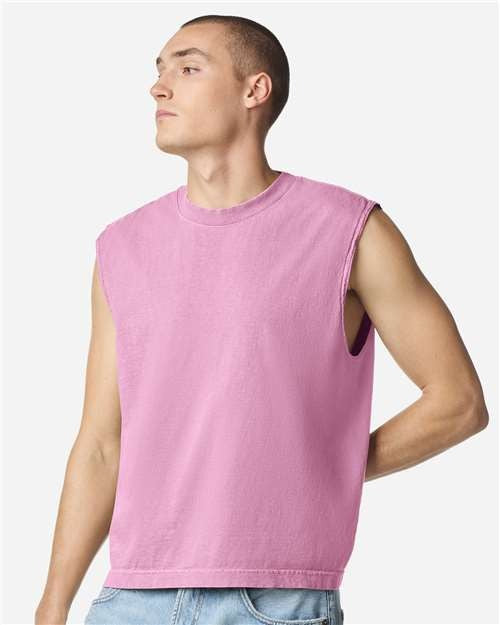 American Apparel Men's Heavyweight Cotton Garment-Dyed Mid-Length Muscle Tee-3