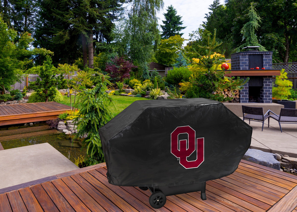 Rico Industries NCAA Oklahoma Sooners Black Deluxe Grill Cover-1