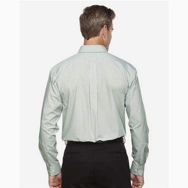 Devon & Jones Men's Crown Collection Banker Stripe Woven Dress Shirt-5