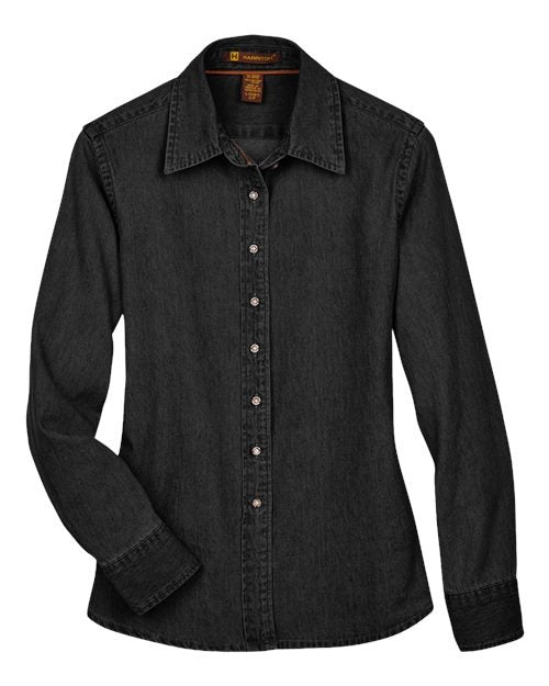 Harriton Women's Denim Shirt-1