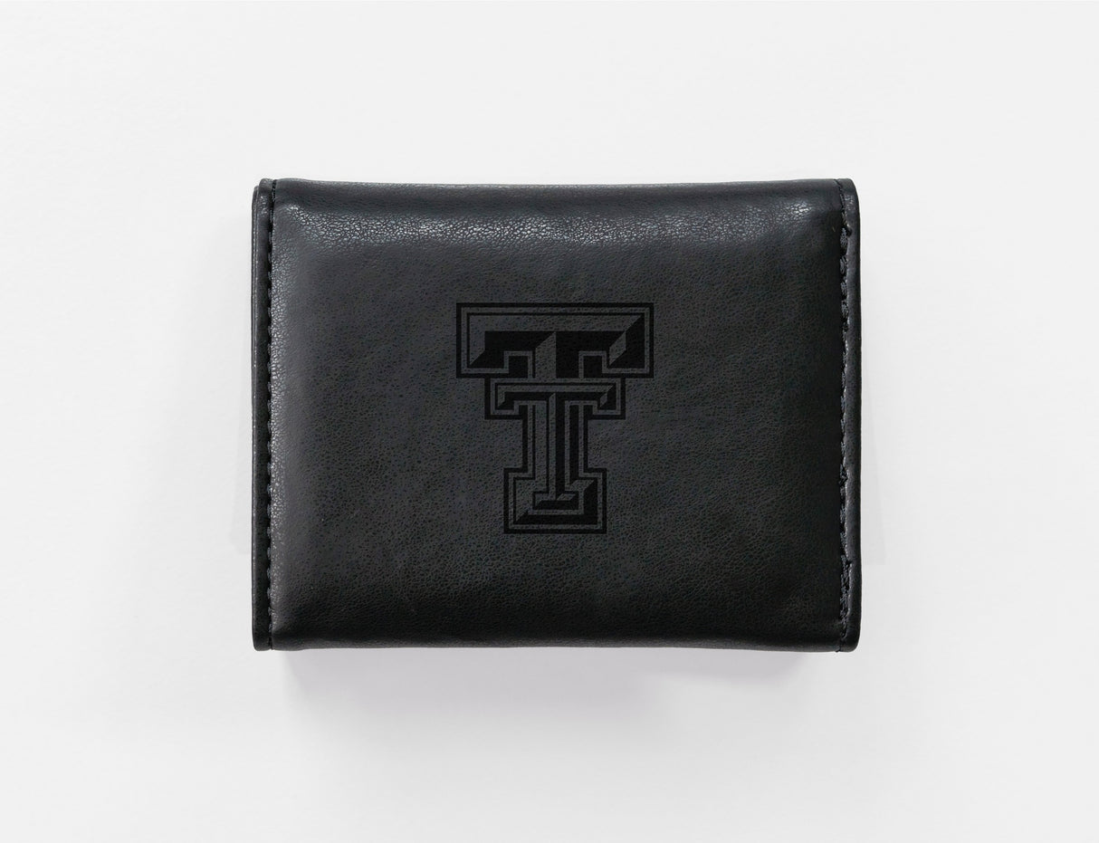 Rico Industries NCAA Texas Tech Red Raiders Laser Engraved Faux Leather Trifold Wallet-1